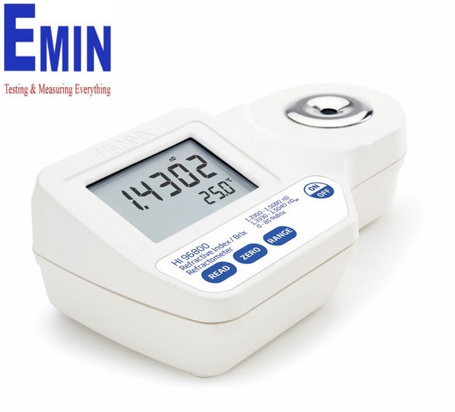 Handheld instrument used for checking sugar concentration in liquid samples
