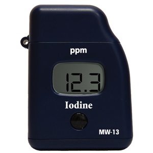 Compact instrument used for iodine concentration testing in liquid samples