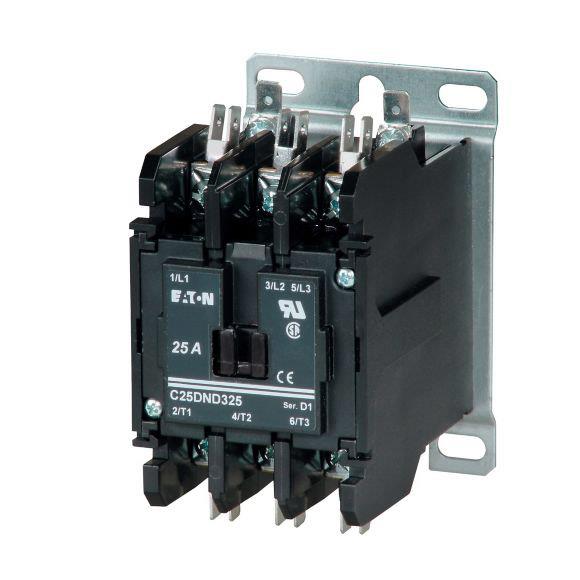 Industrial electromechanical contactors used in control panels and motor switching applications