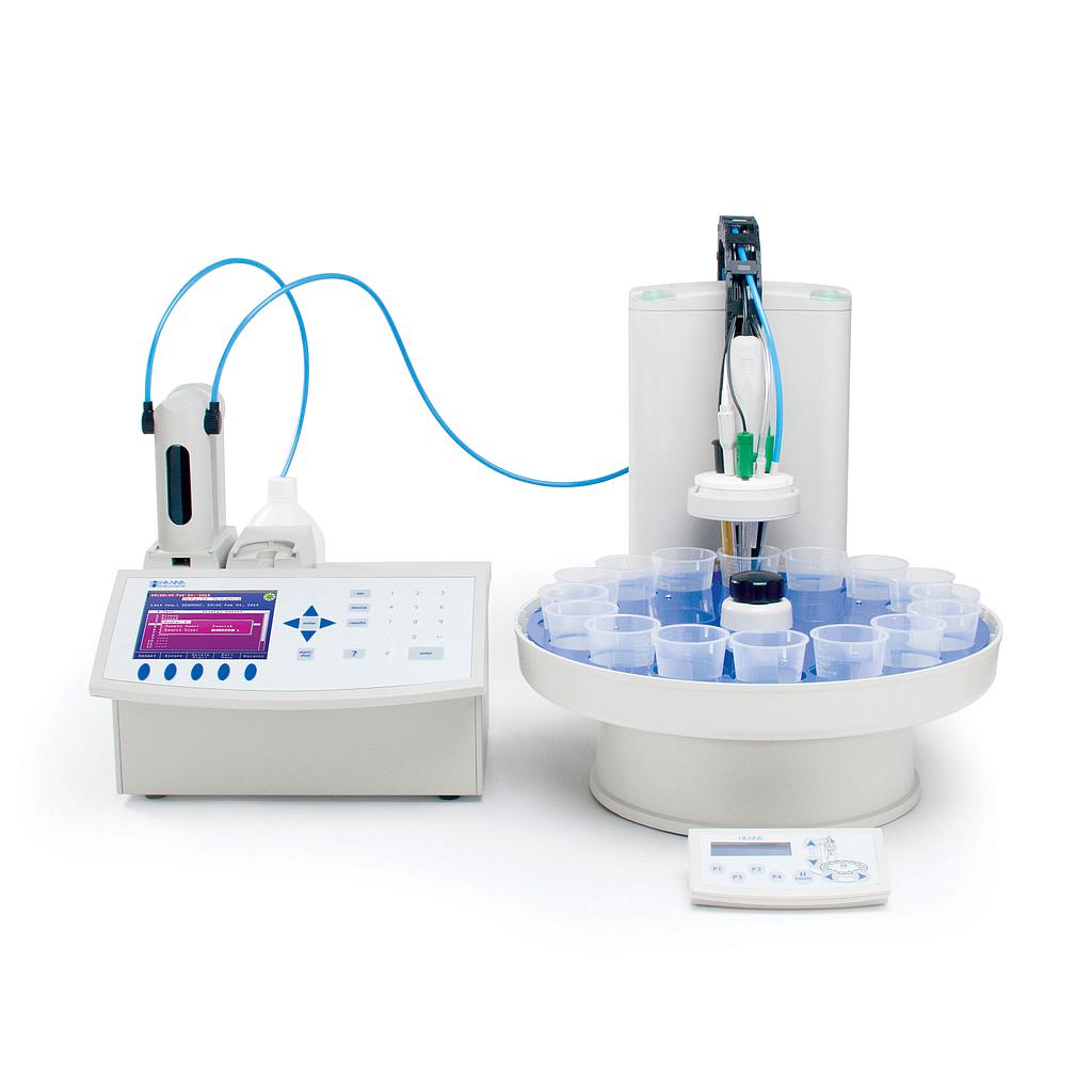 Laboratory titration equipment used in analytical testing