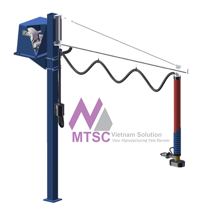 Industrial vacuum lifting equipment used for ergonomic material handling