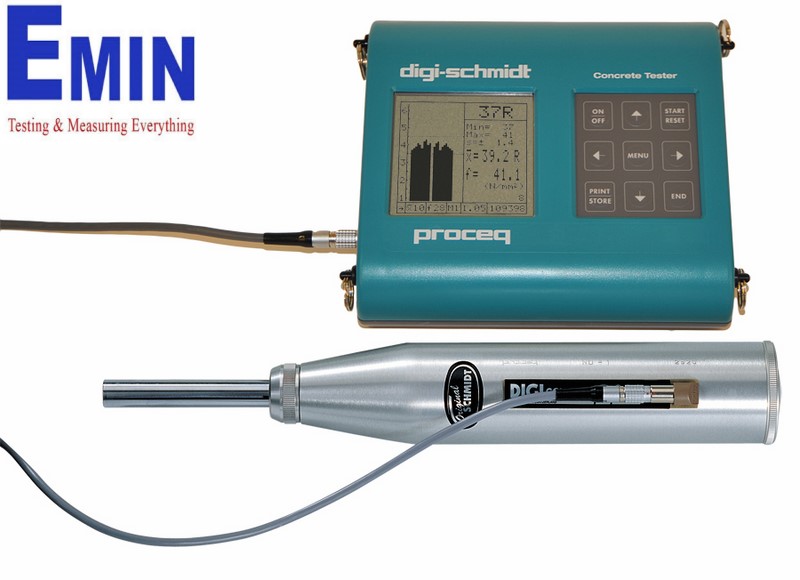 Portable instruments for testing concrete, rebar, and construction materials