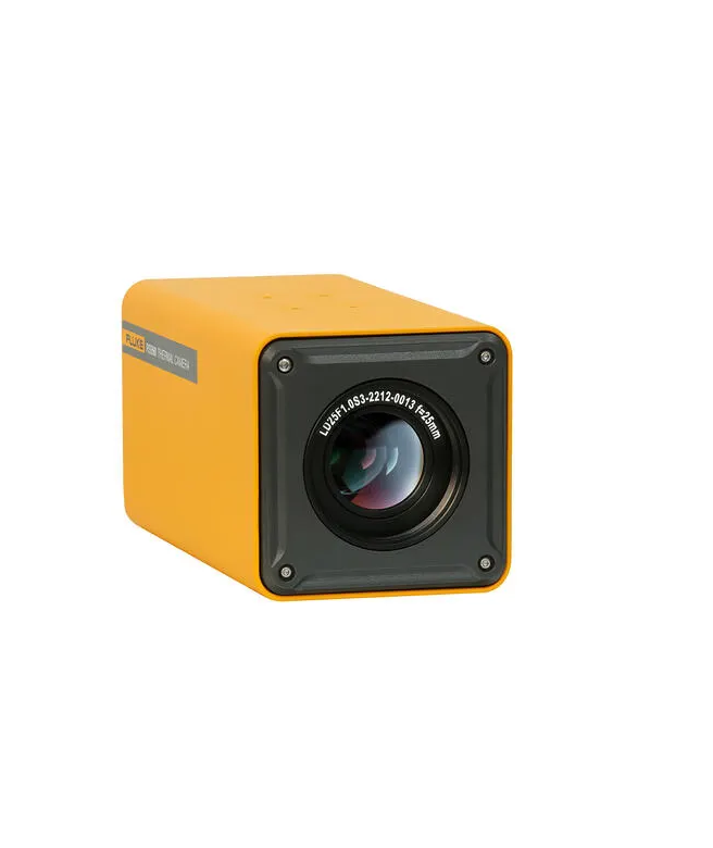 Installed thermal imaging camera used for continuous industrial temperature monitoring
